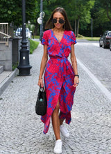 Élise – Luftiges Sommerkleid mit femininer Leichtigkeit – Rot Blau