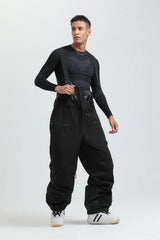 Unisex-Skihose mit Trägersystem | funktionale Winterausführung – Schwarz