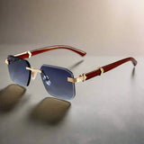 Edda | Randlose Premium-Sonnenbrille – Grau