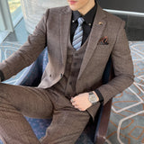 Herren Elegante Hochzeitsgast Anzug | Dreiteiliges – Braun