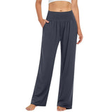 Belle Comfort™ Hose Mit Elastischem Bund und Weiter Pantalon-Passform – Dunkelgrau