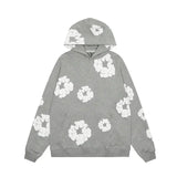 Lässiger Damen Hoodie mit Blumenmuster - Amara – Grau