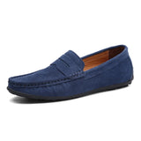 Hudson™ Penny Loafer Mokassin aus Weichem PU-Leder mit Klassischem Penny-Riemen - Slip-On Design – Dunkelblau