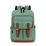Unisex Vintage Groß Wasserdicht Rucksack | Canvas – Hellgrün