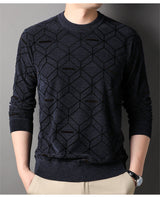 Herren Pullover mit Rundhalsausschnitt - MIKE – Blau