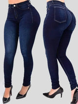 Gretchen Figurformende Strecken-Jeans – Dunkelblau