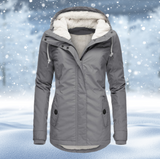 Maggie - Warmer, dicker Wintermantel – Grau