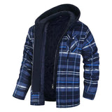 Gilles – weiche karierte hemdjacke – Dunkelblau