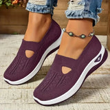 Madelline - Damen-Slipper mit Keilabsatz – Dunkelviolett