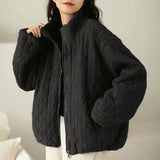 Nada – stylische warme jacke – Schwarz