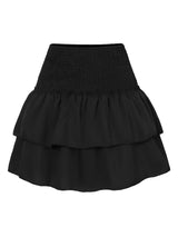 Livia-Blumige Rüschenshort für Frauen – Schwarz