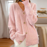 Éloise | Kabelstrick-Cardigan – Rosa