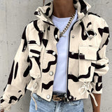 Valkyra™ Jacke Im Cropped-Schnitt Mit Modernem Utility-Design – Beige