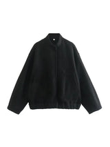 Saira | Oversized Bomberjacke Mit Taschen – Schwarz