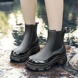 Damen Wasserdichte Gummistiefel | Kurzrohr – Schwarz