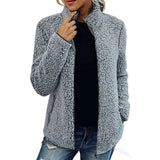 Winter-fleecejacke für damen – tryne – Grau