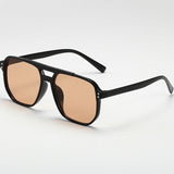 Unisex Vintage Sonnenbrille | Quadratisches Design – Rosa Gold