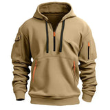 Pullover Herren Mit Kapuze | Halbreißverschluss Outdoor Stil – Braum