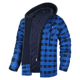 Gilles – weiche karierte hemdjacke – Saphirblau