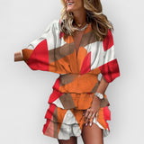 Ada | Stylisches Minikleid bedruckt – Rot