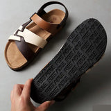 Eleonora Orthopädische Sandalen Für Damen – Komfortabel, Stilvoll, Ganzjährig Tragbar, Leder, Sommer 2024 – Blau Weiß