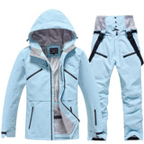 Unisex Winter Skianzug | Zweiteiliges Set – Hellblau
