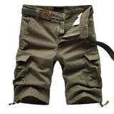 Herren Cargo Shorts aus Baumwolle – Dunkelgrün