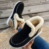 Kuschelige Damenstiefel | Winter – Schwarz