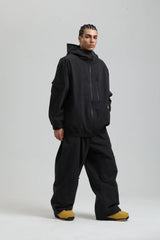 Unisex Winter Skianzug | Zweiteilig Satz – Schwarz