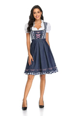 Damen Klassisch Oktoberfest Dirndl Kleid – Marineblau