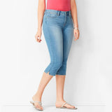 Sorelly™ Capri-Jeans Mit Schmaler Passform Und Dezentem Schlitzsaum – Hellblau