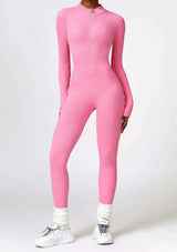 Athlora | Seamless Fit Aktiver Jumpsuit – Rosa