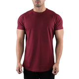 Herren Bequem Slim Fit T-Shirt | Rundhals – Rot
