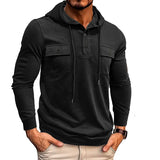 Westbrook™ Hoodie Mit Verstellbarer Kapuze und Fronttaschen – Schwarz