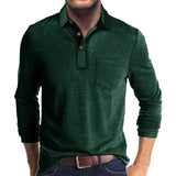 Jörg™ | Herren Langarmshirt in Unifarbe – Grün