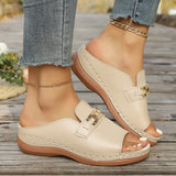 Nivelle™-Sandale im Mule-Design mit Eleganten Metallakzenten – Khaki