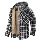 Gerald – warme karierte hemdjacke – Grau