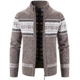 Maverick | Zip-Up Vintage Cardigan – Braun