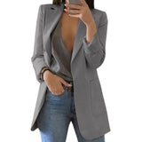 Damen-Blazer mit klarer Schnittführung | berufliche Ausrichtung – Grau
