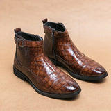 Baron | Lederstiefel mit Schnalle – Braun