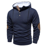 Slobodan – Stilvoller Langarm-Kapuzen Pullover – Marineblau