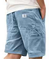 Lucas - Veredelte Cargoshorts – Himmelblau
