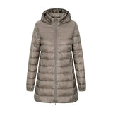 Damen Winter Daunen Jacke | Mit Kapuze – Khaki