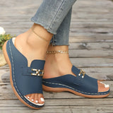Nivelle™-Sandale im Mule-Design mit Eleganten Metallakzenten – Blau