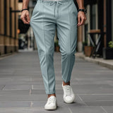 Valerius™-Hose in Schneiderkunst mit Komfort-Schnitt / Minimalismus auf hohem Niveau! – Blau
