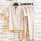 Noah - Sommerchic Kleidungsset aus Leinen – Beige