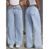 Damen Hohe Taille Baggy Jeans | Lässig – Blau
