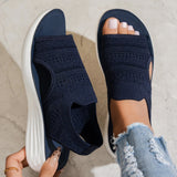 Nuvia™ Plateau-Sandalen Mit Ajour-Obermaterial Und Seitlicher Öffnung – Dunkelblau