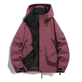 Herren Jacke | Lockeren Schnitt geeignet für Winterlagen – Dunkelrosa