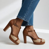 Ida - Retro Elegante Pumps – Braun
